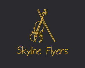 Golden Violin Cello logo design