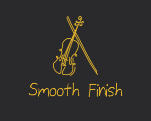 Golden Violin Cello logo design