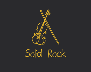 Golden Violin Cello logo design