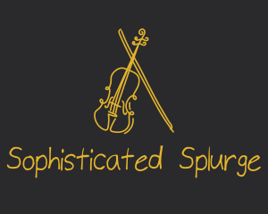 Golden Violin Cello logo design