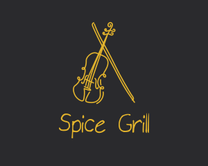 Golden Violin Cello logo design