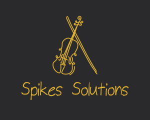 Golden Violin Cello logo design