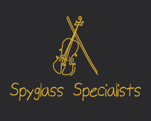 Golden Violin Cello logo design