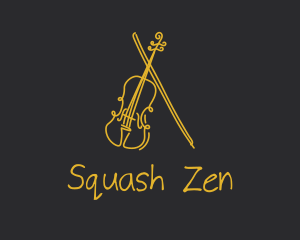 Golden Violin Cello logo design