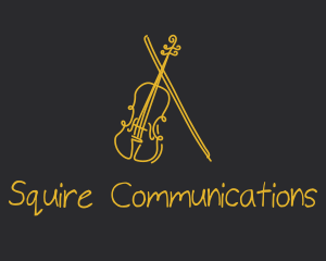 Golden Violin Cello logo design