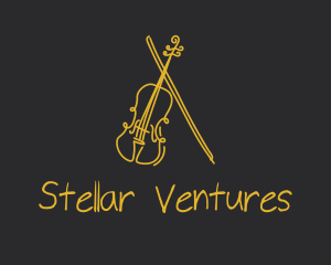 Golden Violin Cello logo design