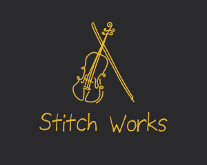 Golden Violin Cello logo design