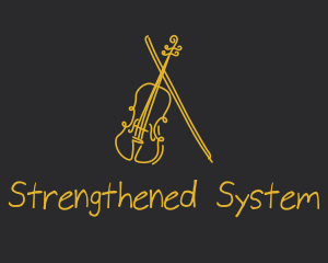 Golden Violin Cello logo design