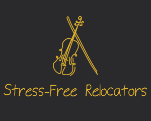 Golden Violin Cello logo design