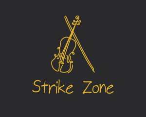 Golden Violin Cello logo design