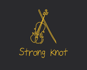 Golden Violin Cello logo design