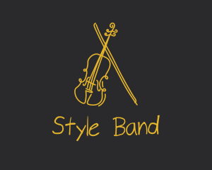 Golden Violin Cello logo design