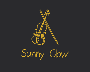 Golden Violin Cello logo design