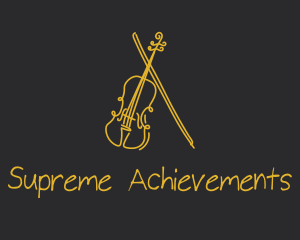 Golden Violin Cello logo design