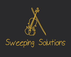 Golden Violin Cello logo design