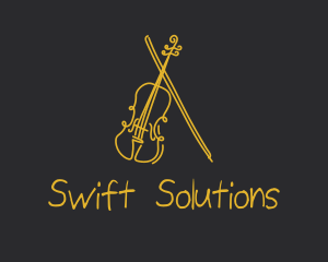 Golden Violin Cello logo design