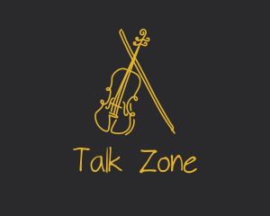 Golden Violin Cello logo design