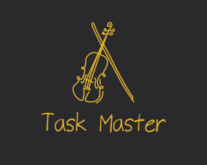 Golden Violin Cello logo design