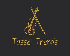 Golden Violin Cello logo design