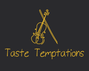 Golden Violin Cello logo design