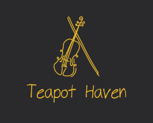 Golden Violin Cello logo design