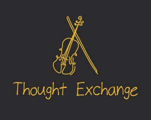 Golden Violin Cello logo design