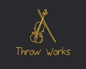 Golden Violin Cello logo design