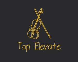 Golden Violin Cello logo design