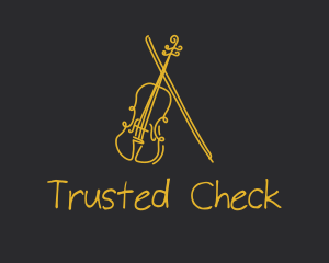 Golden Violin Cello logo design