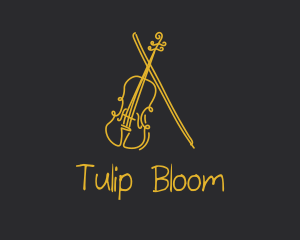 Golden Violin Cello logo design