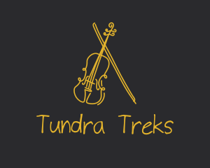 Golden Violin Cello logo design