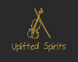 Golden Violin Cello logo design