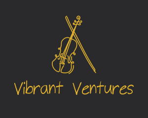 Golden Violin Cello logo design