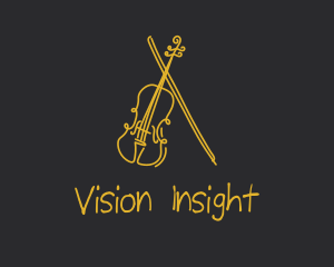 Golden Violin Cello logo design