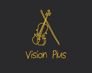 Golden Violin Cello logo design