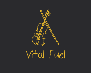 Golden Violin Cello logo design