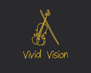 Golden Violin Cello logo design