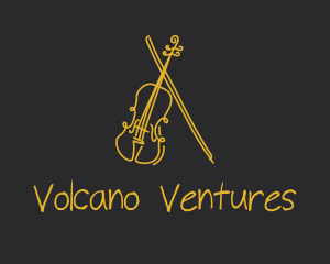 Golden Violin Cello logo design