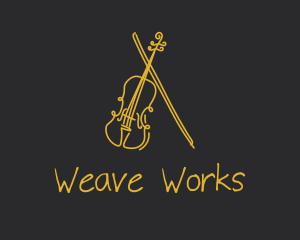 Golden Violin Cello logo design