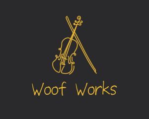 Golden Violin Cello logo design