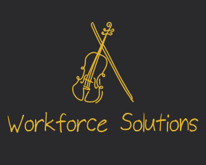 Golden Violin Cello logo design