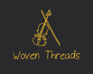 Golden Violin Cello logo design