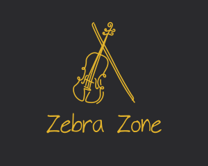 Golden Violin Cello logo design