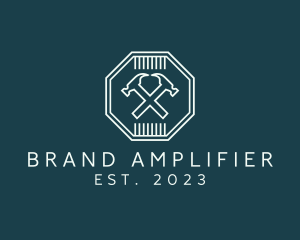 Hammer Builder Octagon logo design