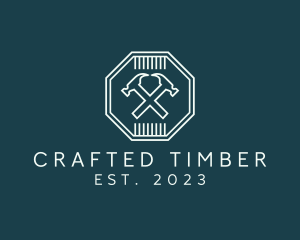 Hammer Builder Octagon logo design