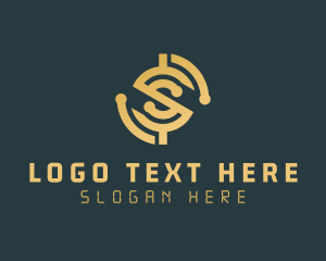 Gold Cryptocurrency Letter S logo