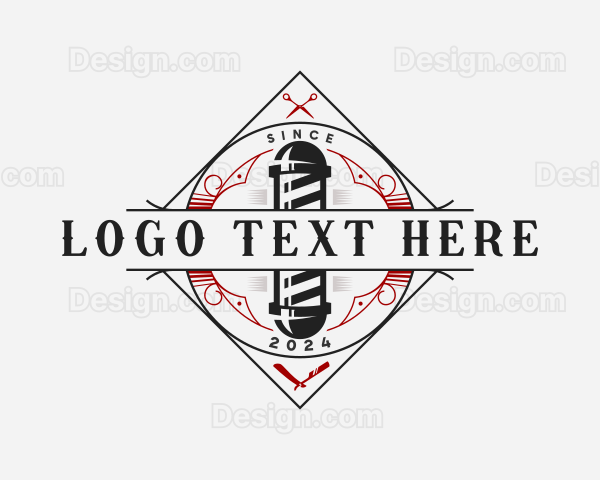 Razor Scissor Barbershop Logo