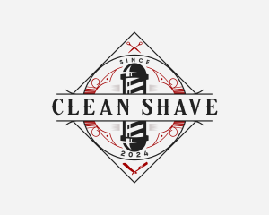 Razor Scissor Barbershop logo design