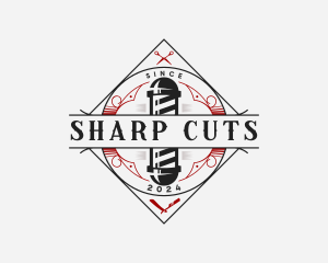 Razor Scissor Barbershop logo design