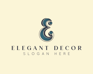 Interior Design Decor Letter E logo design